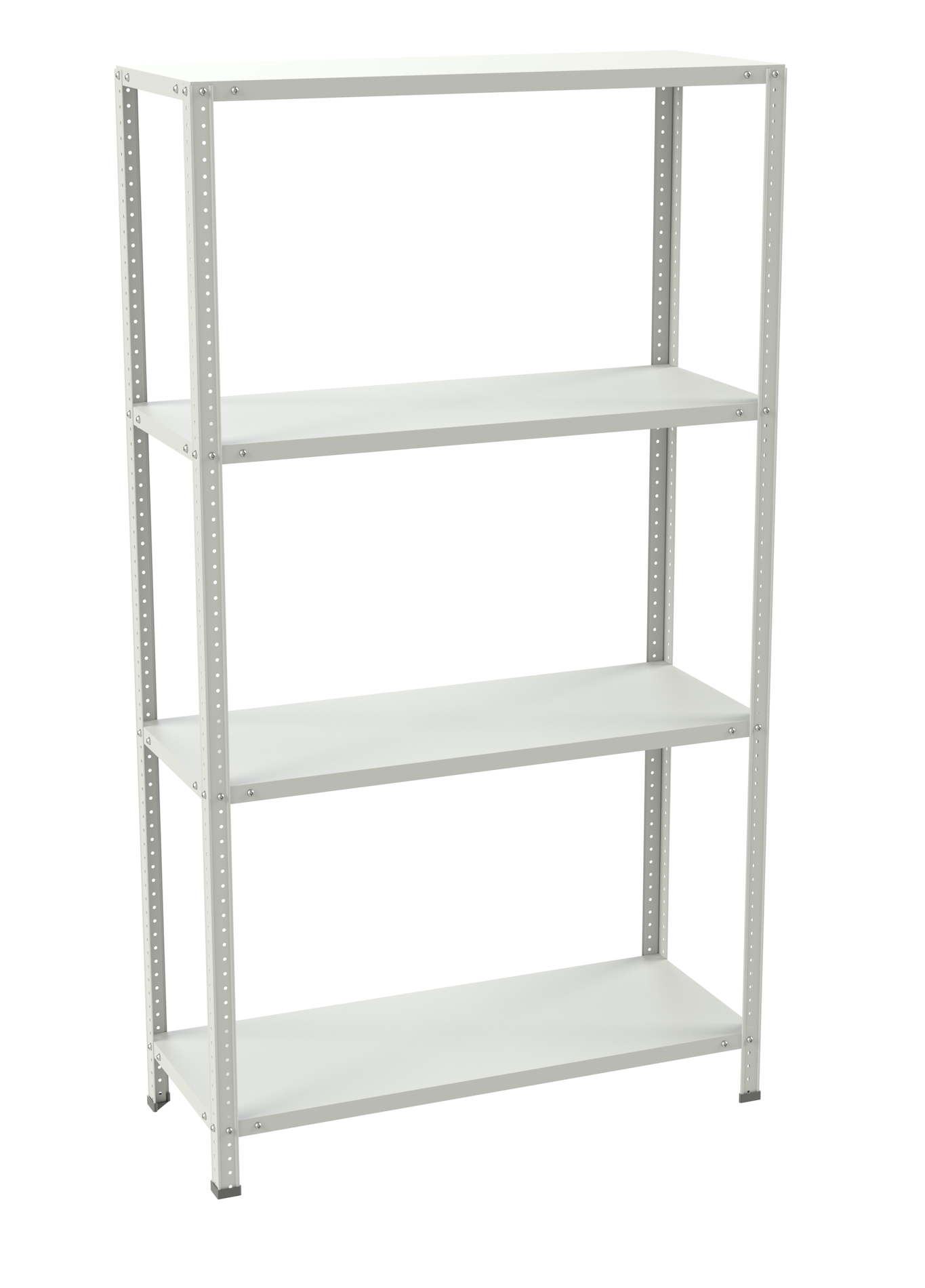 Стелаж металевий Меткас Атлант 2000х1200х500 мм на 4 полиці світло-сірий